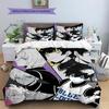 BLUE LOCK Pattern Bedding,Quilt Set Quilt Cover Pillowcase Home Birthday Gift (1 * Duvet Cover + 2 * Pillowcase, Without Core)