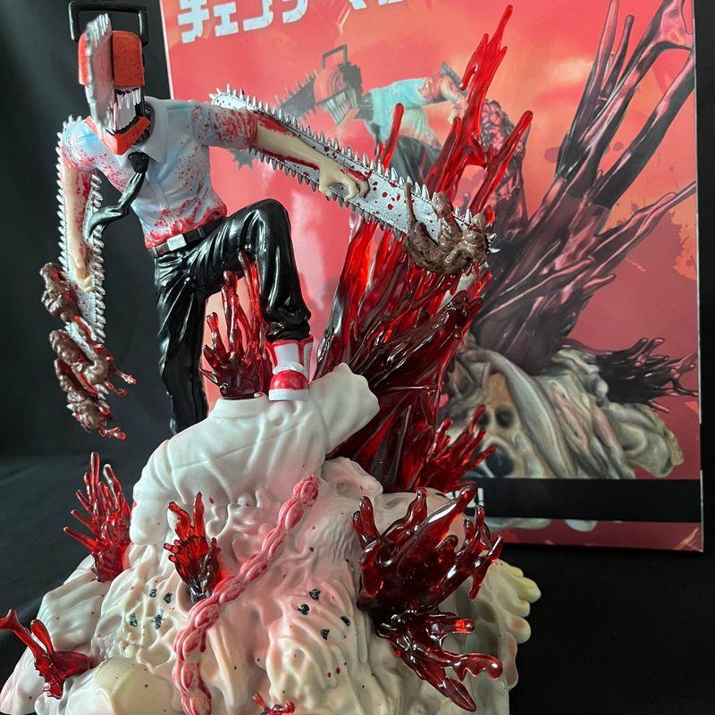 New In Stock 26cm Electric Saw Manual Chain Saw Manual Box Anime Animation Model Manual Play Desktop Decoration Assembly Gift