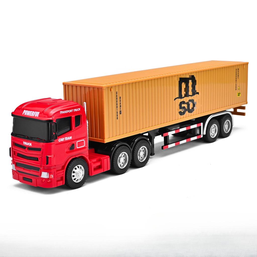 Container Transport Vehicle Series Pull Back Alloy Trailer Container Truck Model Small Car Boy Toy