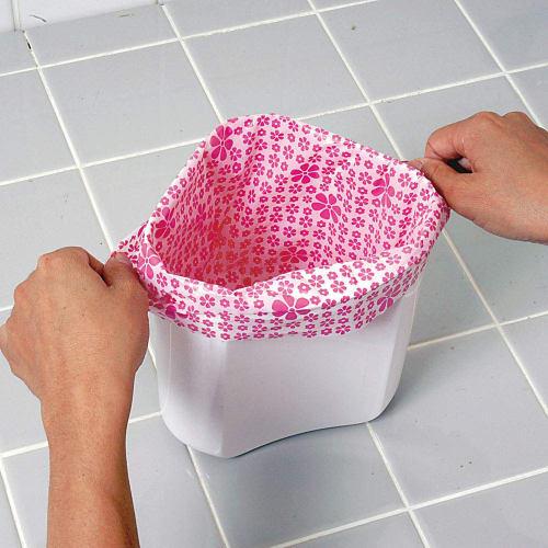 Azuma Industrial Toilet Disposal Bags for TK Toilet Boxes, Flower, 50 Count, 26 X 29 Cm, Hard To See Contents When Discarding