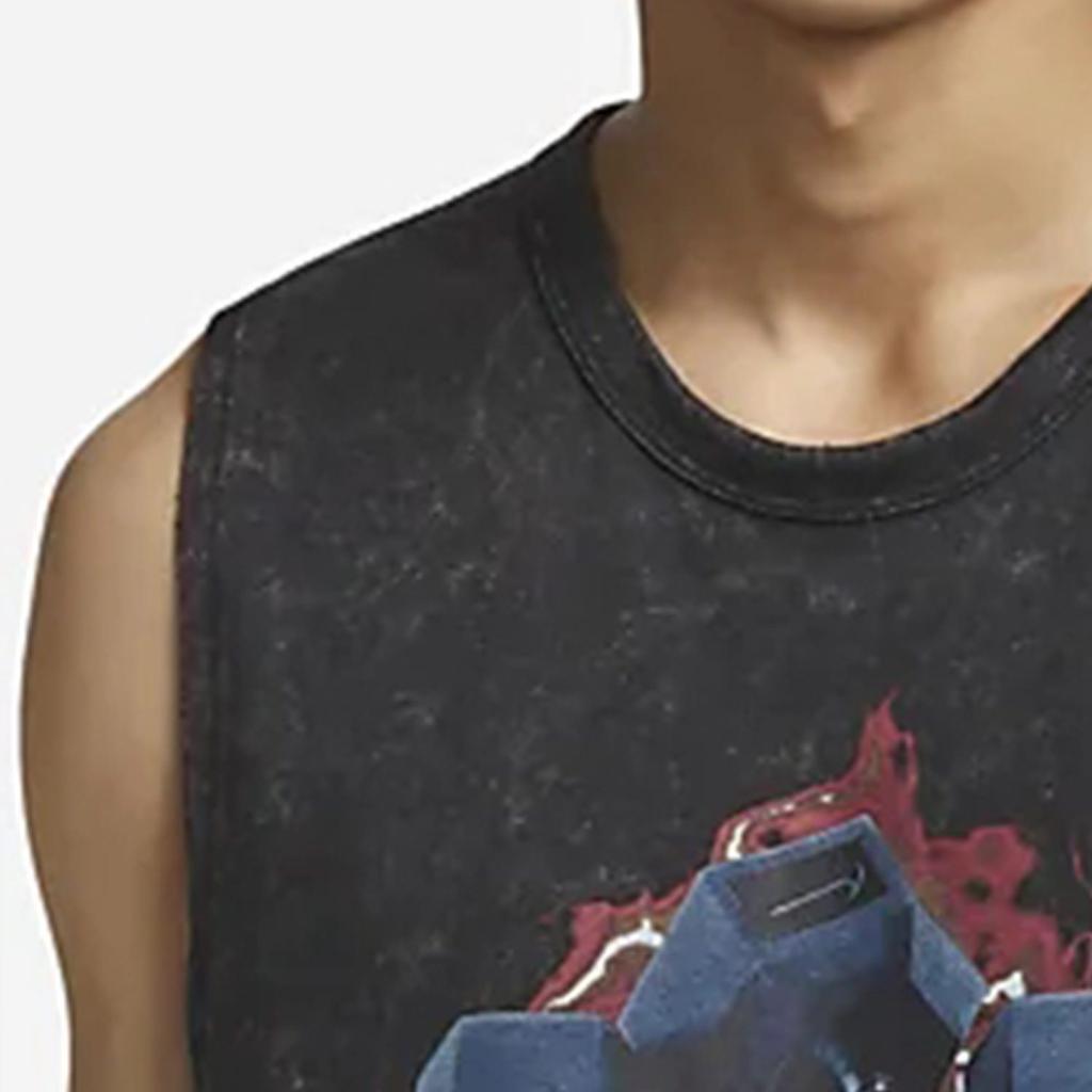 Nike Tank Tops Men's Black Crew Neck Moderate Straight Fit DX0909-010