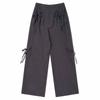 KIRSH Ribbon Pocket Woven Cargo Pants [Grey]