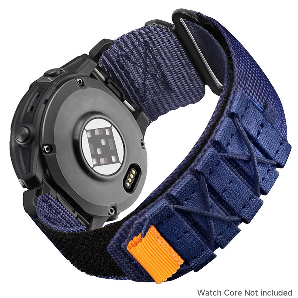 22mm 26mm Nylon Loop Strap for Garmin Fenix  7 6 Pro 7X 6X Pro 5X 5X Plus Epix Pro/Tactix SmartBand Bracelet Watch Accessories