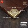 Protezione d'angolo antica in rame stile cinese - Bordo decorativo inciso in ottone per mobili
