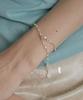 Merrymotive [Silver] Daisy Flower And Pearl Bracelet