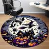 1pc Halloween Spooky Office Round Area Rug, Under Office Chairs Bedroom Living Room Home Decor, Room Deco, Available in Various Sizes
