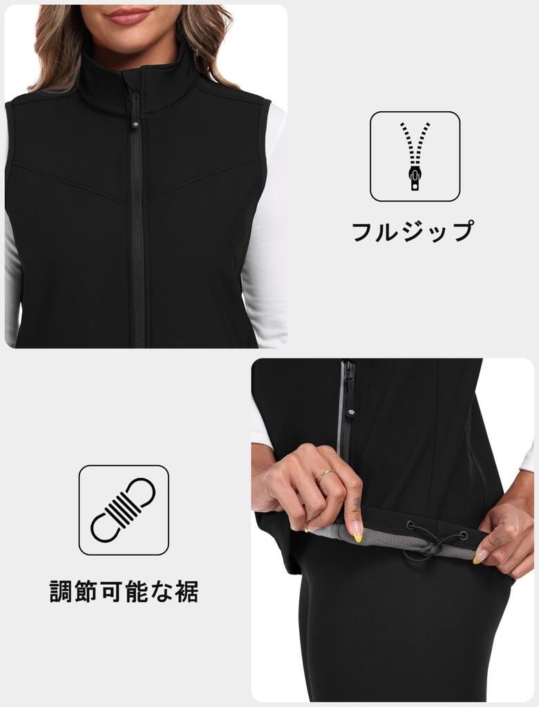 MoFiz Sleeveless Softshell Casual Jacket with Reflective Print and and Winter Women's Vest, Waterproof, Windproof, Breathable, Outdoor, Golf,