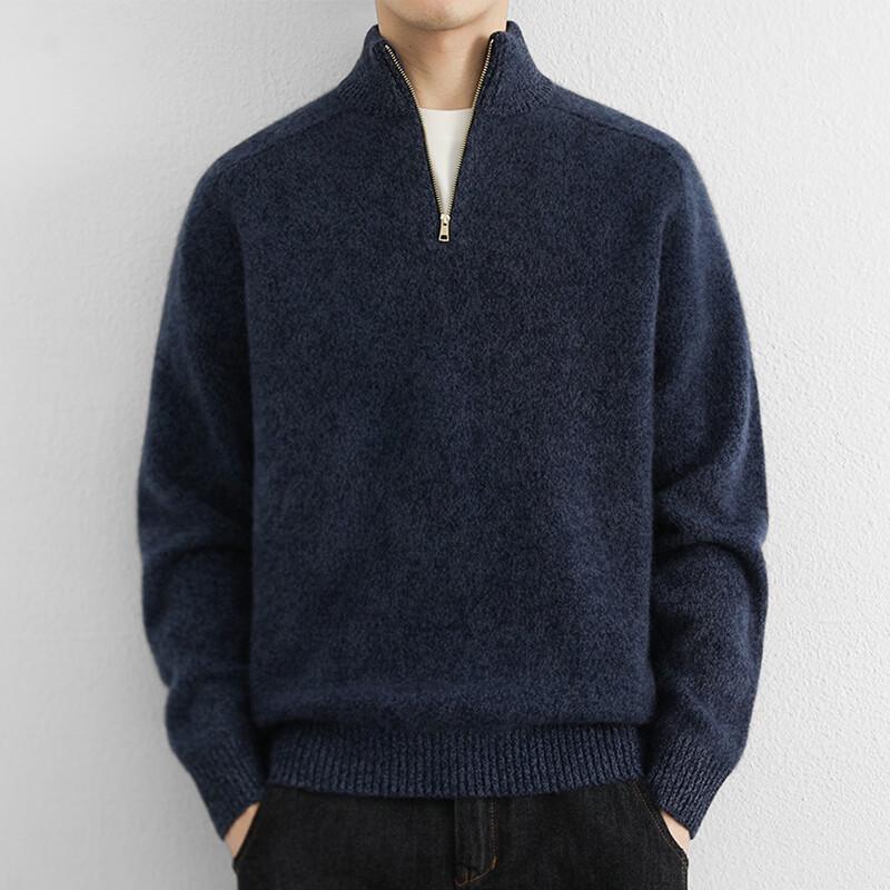 Pierre Cardin Men's Stand-Collar Half-Zip Knit Sweater