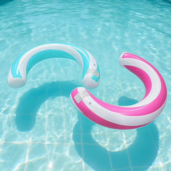 U-shaped Inflatable Pool Float Thickened PVC Semicircle Float Tube Foldable Floating