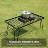 Foldable Iron Wire Table | Compact Outdoor Surface, Folding Camp Table, for