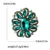Spilla Brooch in Lega e Vetro Retrò - Gioiello Elegante per Sciarpa e Cappotto da Donna