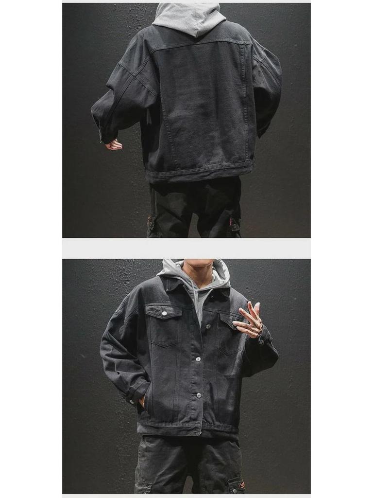 Trendy Spring & Autumn Men's Denim Jacket: Korean Style, All-Match, Loose Fit