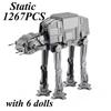 3 Arten Space War AT-AT All-Terrain gepanzerter Walker Transportroboter Bausteine mit motorisierten Bausteinen Spielzeug Geschenke