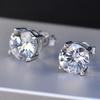Women Classic Four-claw Zircon Stud Earrings Luxury Fashion Earrings