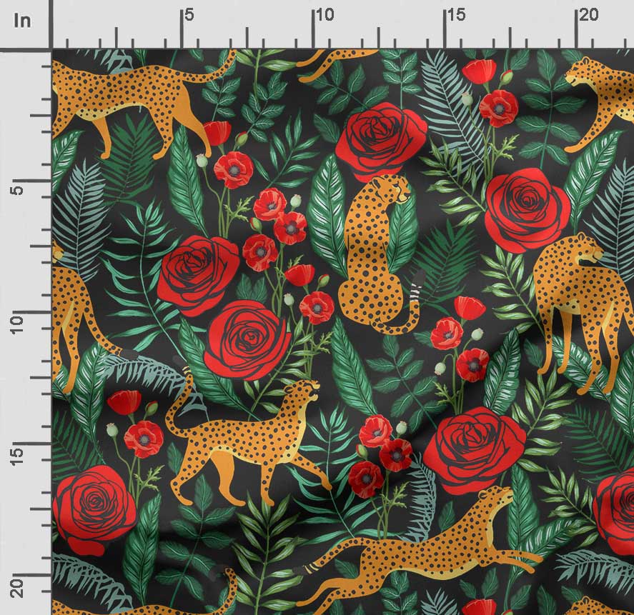 Soimoi Animals Print, Bavlna Cambric, Prošívací tkanina prodávaná The Yard 42 palců široká, bavlněná tkanina střední gramáže, Šicí potřeby,