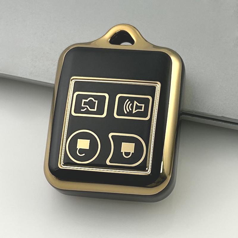 Gold Edge Car Key Case for Ford Lincoln Mercury (3/4 Button)