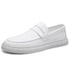 New Style Men's Casual Driving Soft Bottom Shoes Spring British Style Slip-On Lazy Person Comfortable Rubber Sole Leather Shoes