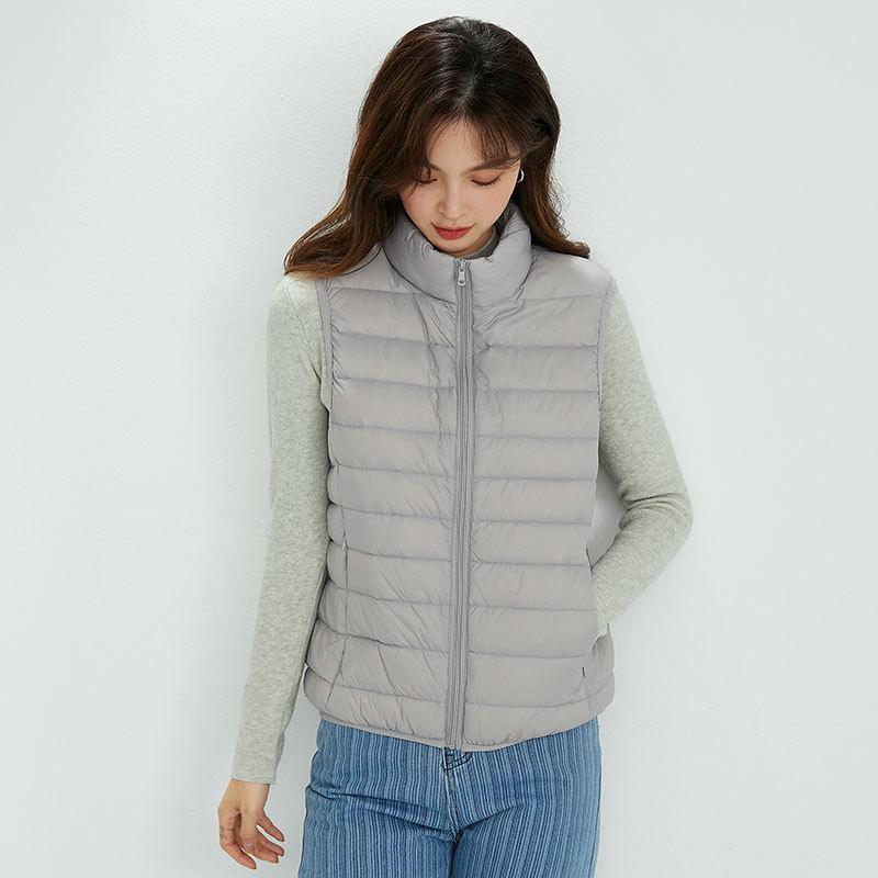 Winter 2026 Women s Lightweight Fashion Stand Collar Down Vest (90% Down) Large