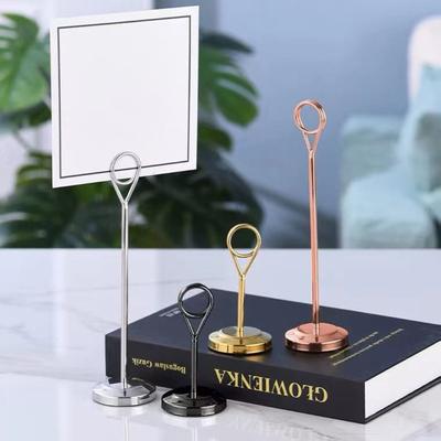 DIY Stainless Steel Round Photo Clip Elegant Table Number Holder  Bridal Shower