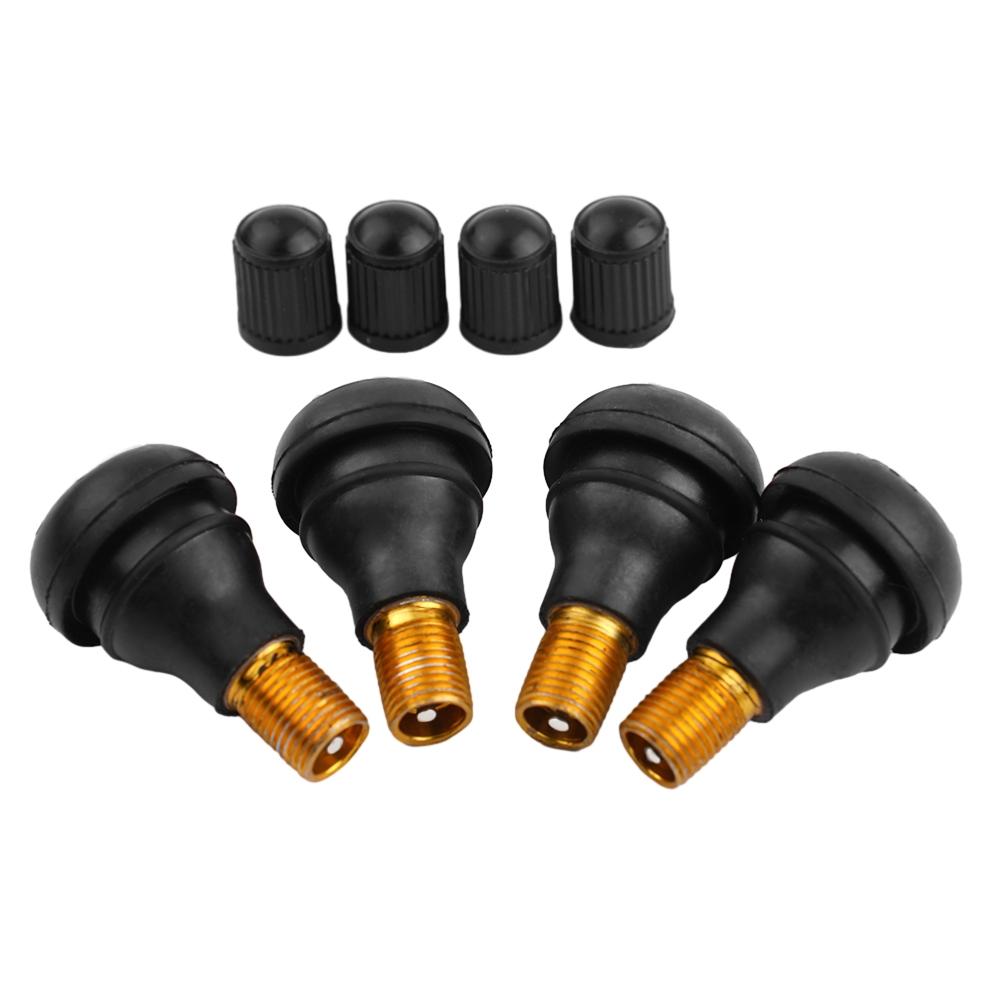 High quality TR412 Rubber Valve Tubeless Nozzle with Valve Core Set of Four