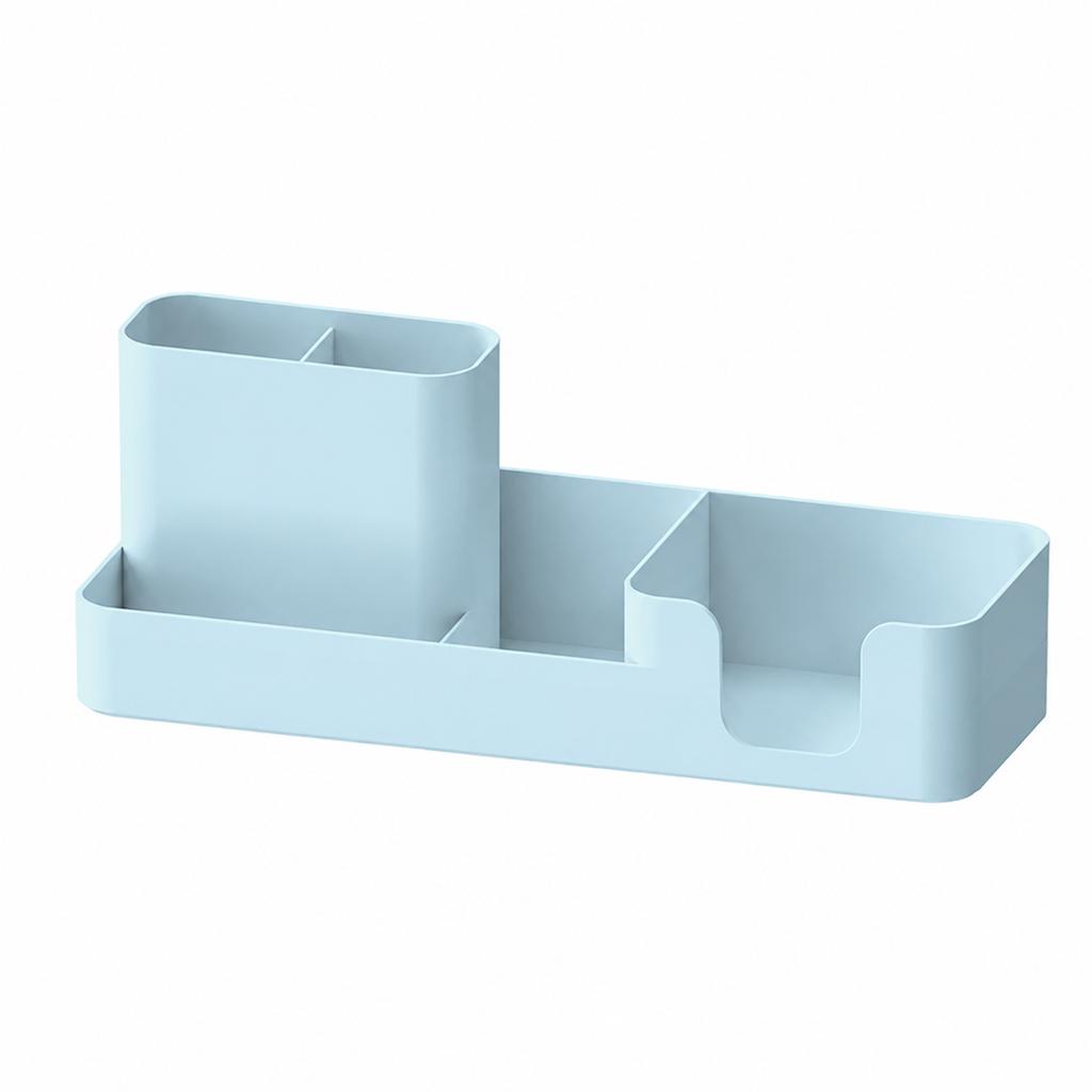 Desktop Office Plastic Organizer Multifunctional Business Notebook Personal Ornament Memo Pen Holder Space Saving Storage Rack