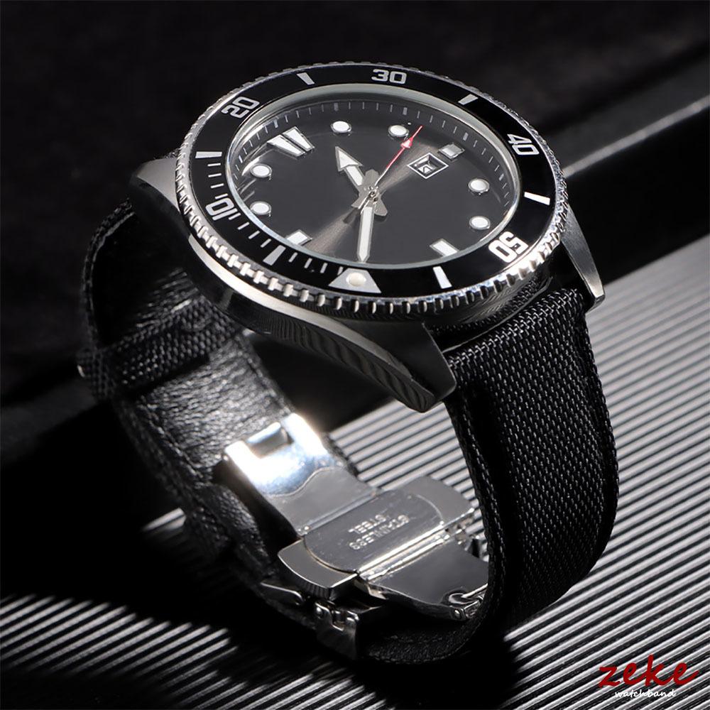 Waterproof Sailcloth Watch Band 20mm 22mm Quick Release Watch Strap Durable Nylon Wristband Sports Deployment Buckle Bracelet