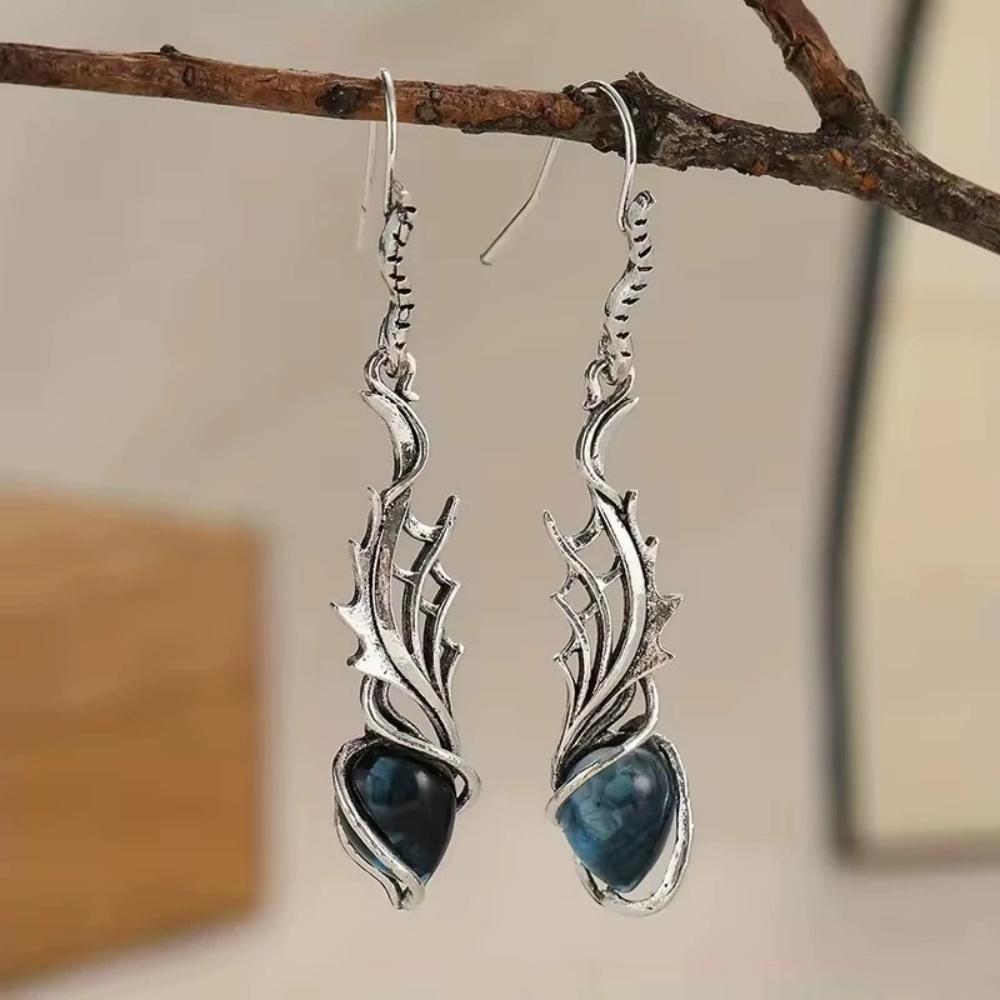 New Retro Creative Geometric Wrapping Water Drop Zircon Women s Earrings Unique Fashion Temperment Jewelry Wholesale