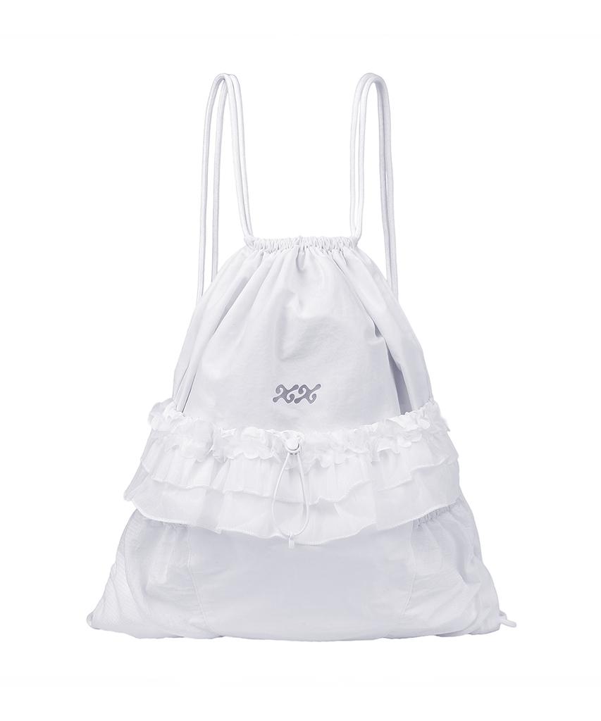 Uuuup Lace String Bag - White