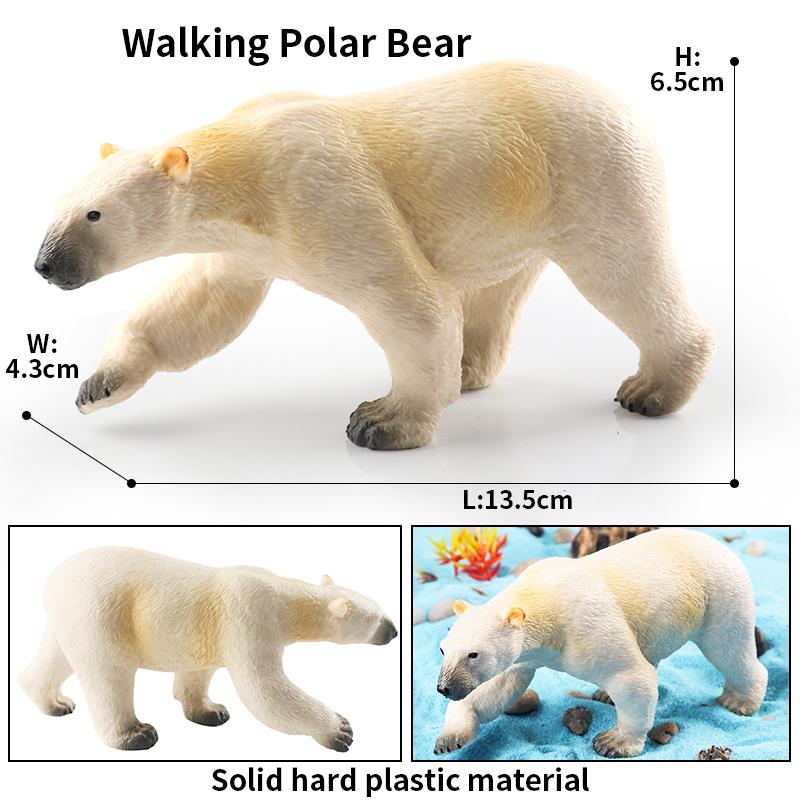 Oenux Arctic South Pole Animals Simulation Polar Bear Ursus Maritimus Action Figures Solid PVC Model Figurine Kid Toy Gift