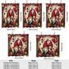 1pc Romantic Valentine's Day Red Love Printed Waterproof Privacy Shower Curtain with 12 Hooks Multiple Sizes Easy Installation