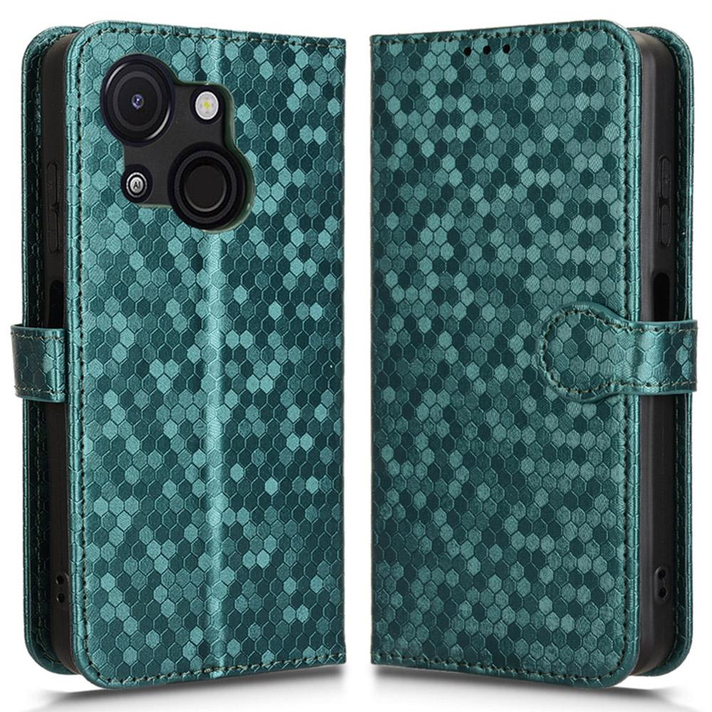 For Itel A50C Wallet Case Dot Pattern Imprint PU Leather Phone Cover