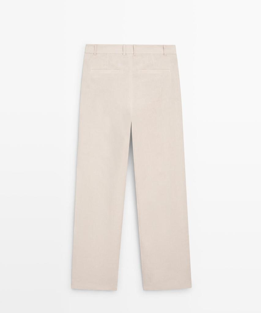 Masimodutti 100% Linen Relaxed Fit Pants