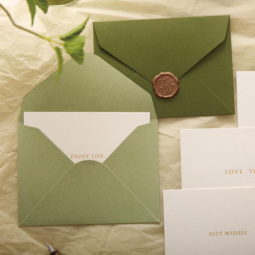 Avocado-Grüne Handgeschriebene Karte für Geburtstag, Valentinstag, Dankbarkeit und Neujahrswünsche