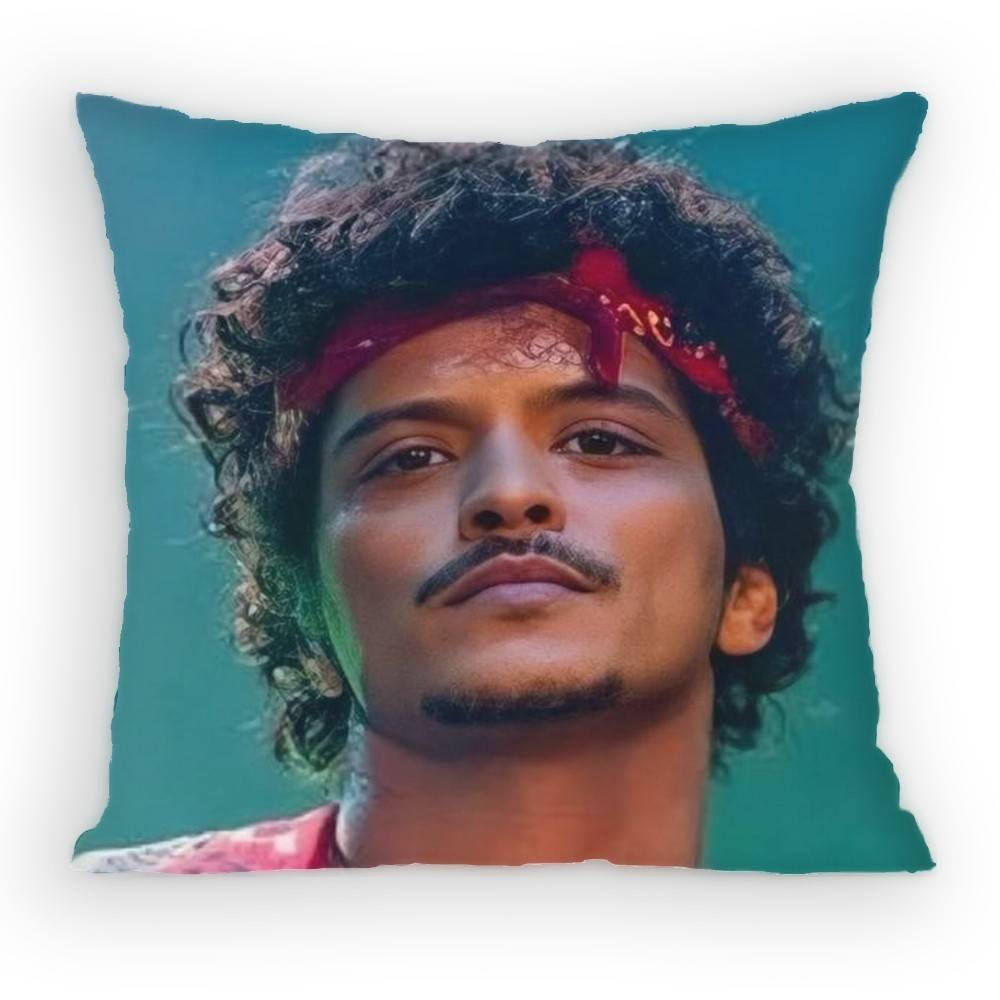 Singer BBruno MMars Pillow Case Antidustmite Pillowcase Invisible zipper silky short plush Sofa cushion cover