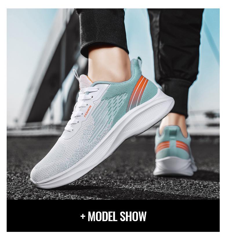 Men's Summer Lightweight Breathable Mesh Running Shoes, Size 45, Youth Sports Sneakers
