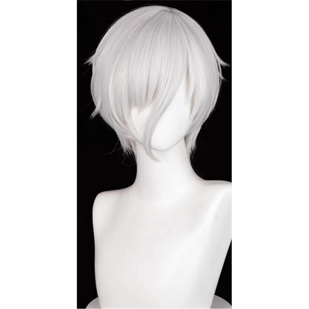 Laubao Shopping Antarcticite Cosplay Gray Costume Halloween Cosplay Wig Wig, Bob, Hair, Heat-Resistant, Accessory, Costume, (Antarcticite)