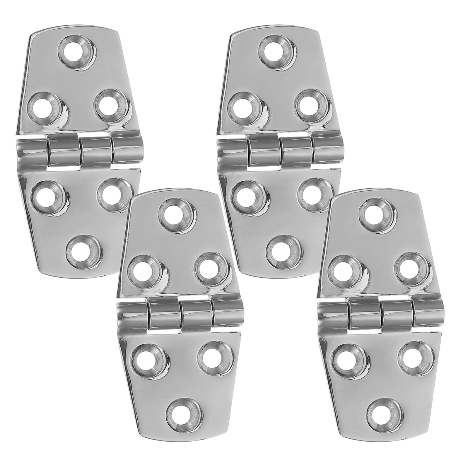 IMIKEYA 4 Pieces Stainless Steel Boat Hinges, Durable Marine Hatch 7.60X3.80X0.90CM серебряный