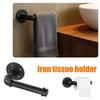 Portarotolo da Toilette Stile Tubo Industriale Ghisa Antiscivolo Asciugamano Mensola a Muro Accessorio Multiuso Montato a Parete Bagno F5Q0
