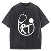 Printed Tees Respiratory Therapist RT Stethoscope Pocket Tops & Tees Vintage T-Shirt Mens Loose Washed Tee-Shirt