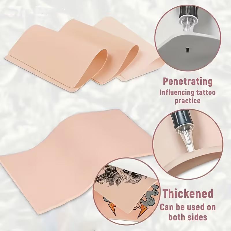 3-20 unid. Pele de Prática para Tatuagem Silicone Dupla Face Microblading Sobrancelha Peles de Treino Suprimentos para Tatuagem para Iniciantes 7.5*5.5 polegadas