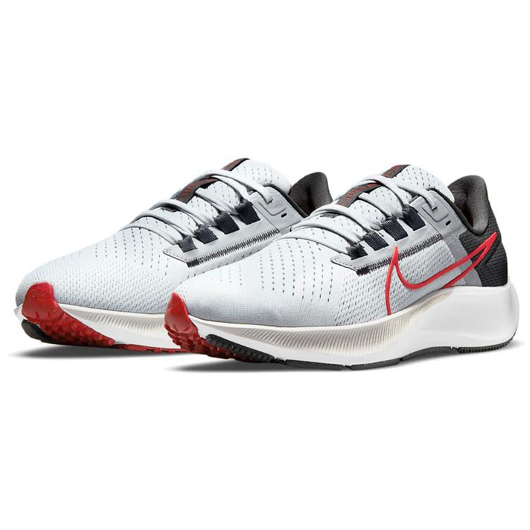 New Nike Air Zoom Pegasus 38 Wolf Grey Chile Red CW7356-004