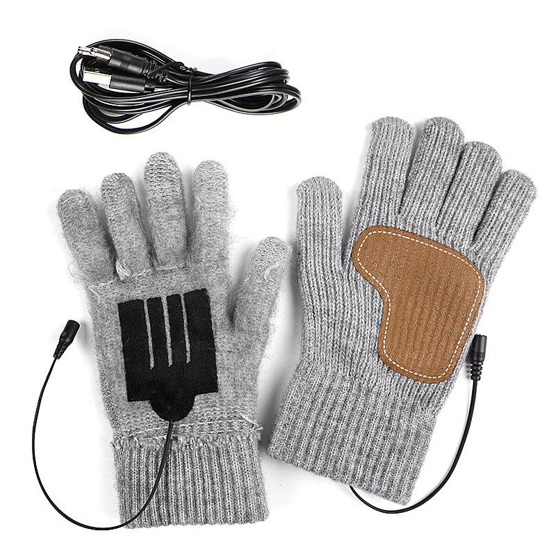 USB Heated Touchscreen Gloves for Skiing & Cycling - Thick, Warm, 5V Electric Heat for Cold Protection