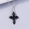 Gothic Skull Love Heart Necklace for Women Men Religious Crucifix Necklaces Punk Jewelry Gifts