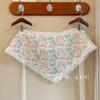 2026 Pastoral Style Lace Triangle Scarf Headband - Sweet Temperament Retro Plaid Ribbon Accessory.
