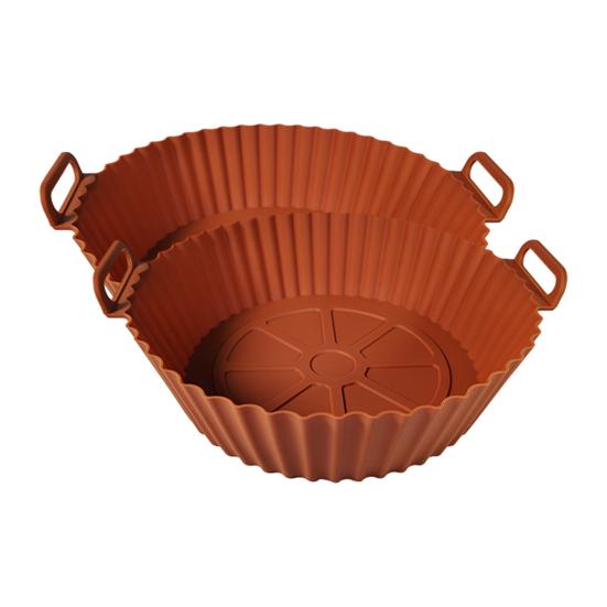 2Pcs Non-Stick Silicone Liner Mat 8-Inch Square Air Fryer Pad for 4-7 QT Air Fryers Heat Resistant Dishwasher Safe BPA-Free Cooking Accessory