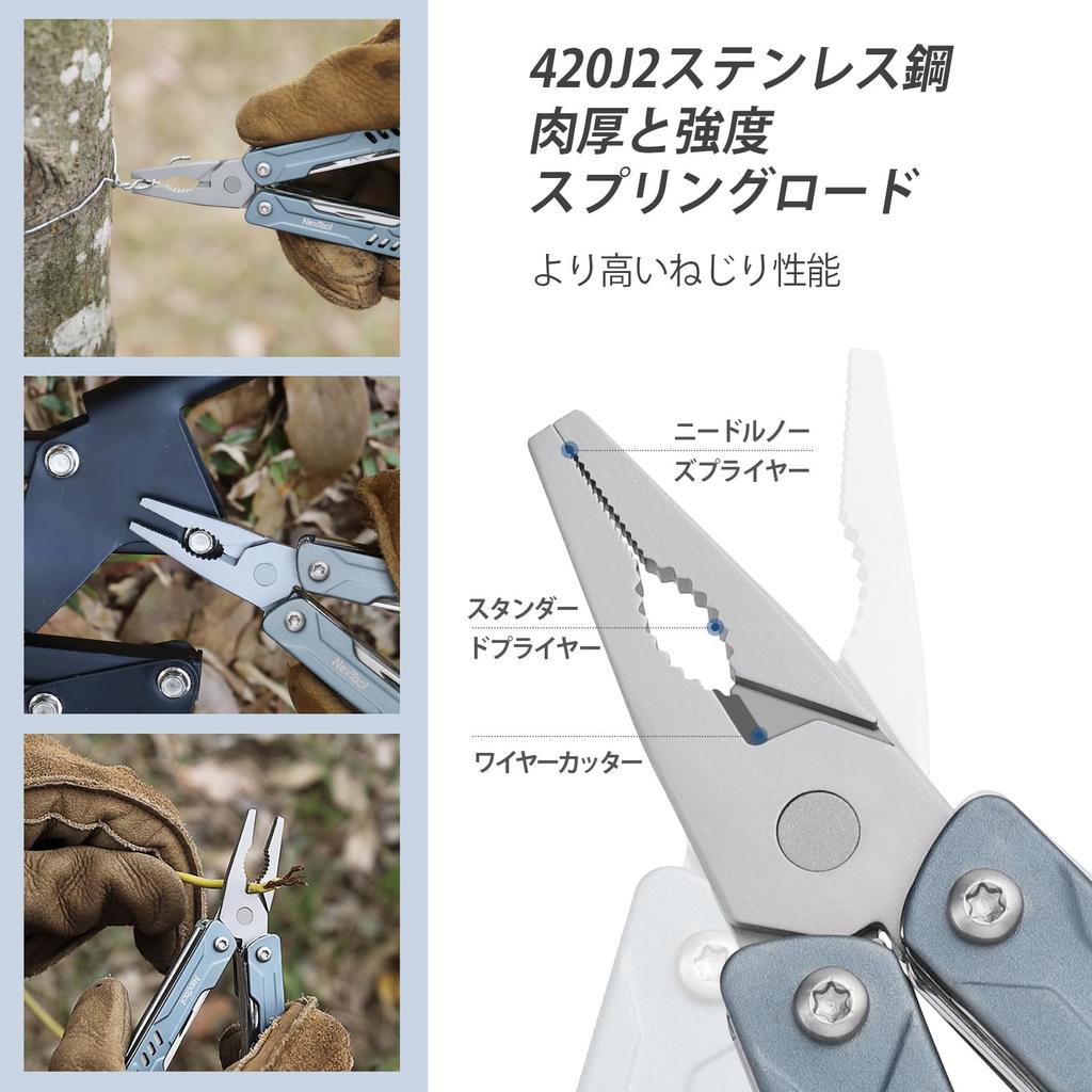 NexTool Multitool Mini Sailor Compact Multitool with Needle Nose SIM Card Gift for Men Blue S11, 11-in-1 Pliers, Scissors, Extractor, Screwdriver,