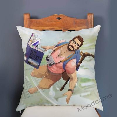 Super Sexy Hot Masculine Male Muscle Hairy Bear Man Cartoon Gay Art Soft Velvet Sofa Pillow Case Cozy Boyfriend Cushion Cover