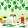 32 Pcs Hawaiian Luau Party Palm Leaves Swirl Decorations Hanging Ceiling Green Decoration Tropical Party for Summer Baby Shower Birthday Supplies