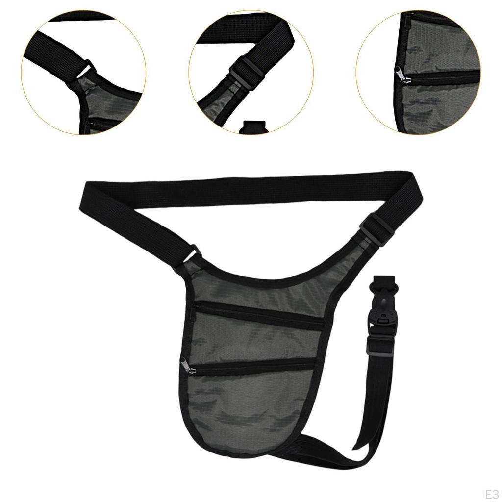 Underarm Bag Close Fitting Pouch Anti-thief with Zippers Concealed Pack Under Clothes for