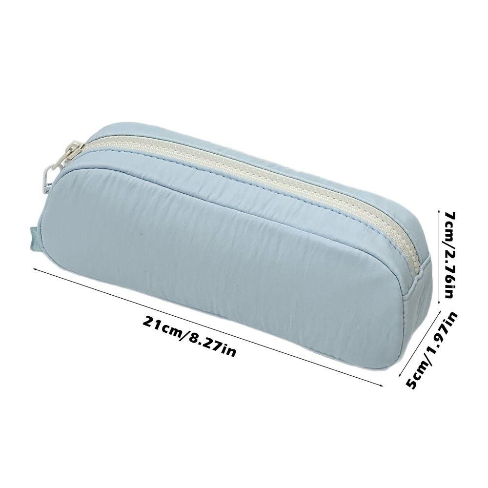 Soft Touch Pencil Case Portable Pen Pouch Simple Stationery Organizer  Back To School